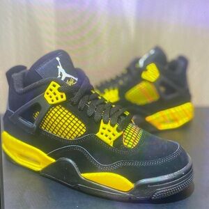 Jordan Kids Black and Yellow Sneakers